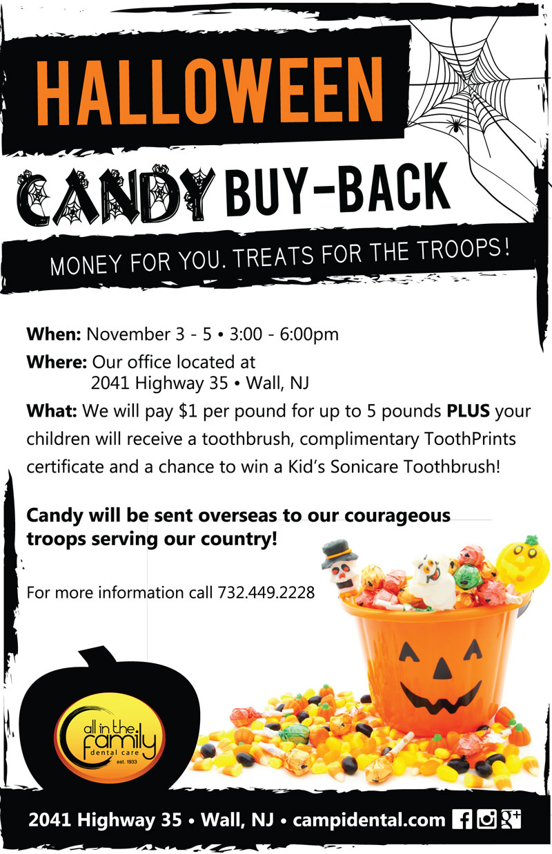 Wall NJ Dentists Halloween Candy Buy-Back 2014