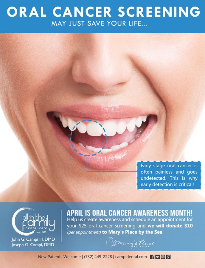 Oral Cancer Screening Month, 2016
