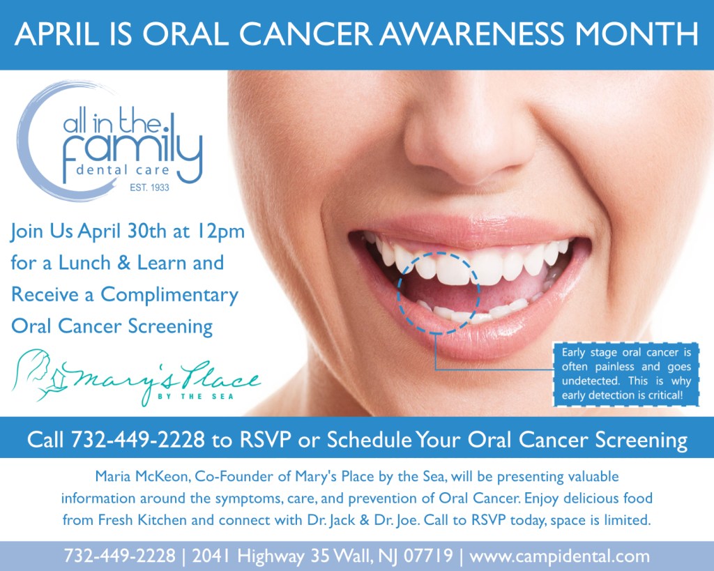 Oral cancer awareness month pamphlet
