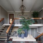 The stairway inside the office