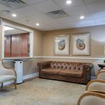 Waiting area with comfortable chairs