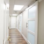 Hallway with multiple doorways