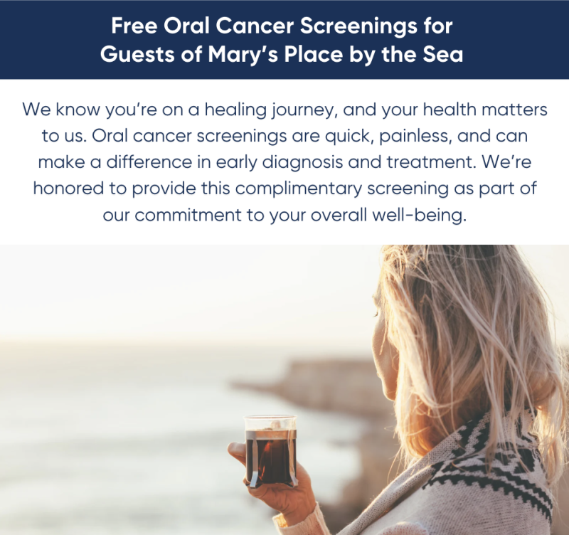 Oral Cancer Awareness photo with a girl on background